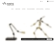 Tablet Screenshot of kineticarmatures.com